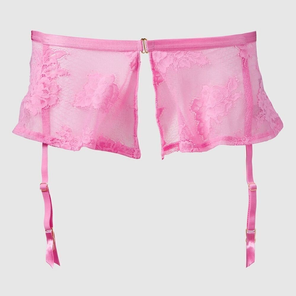 New With Tag La Senza Size XS Pink Lace Garter Skirt